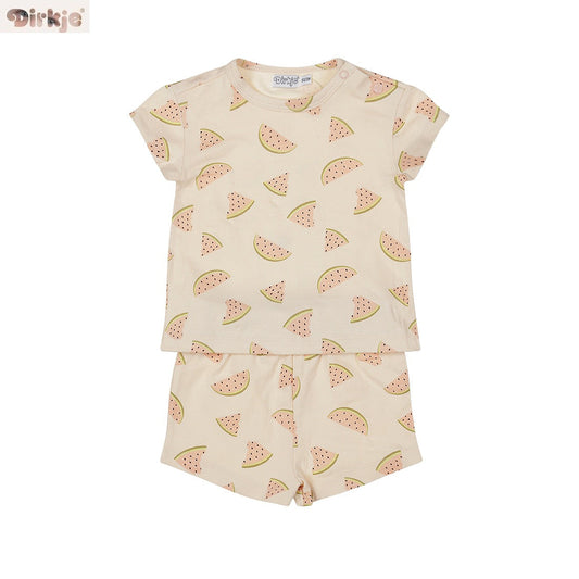 Short-Sleeve Pyjama Set — Light Pink