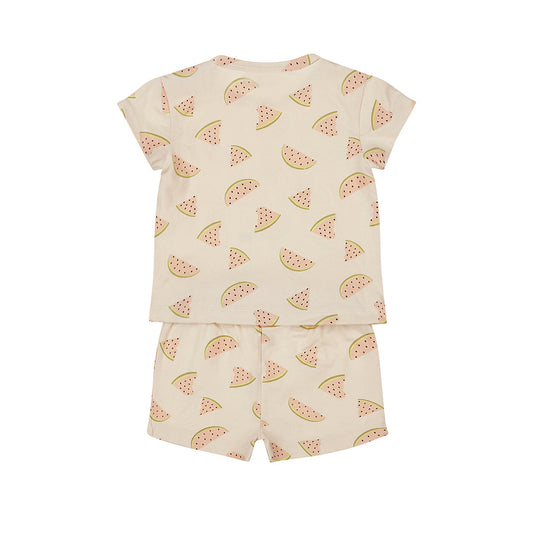 Short-Sleeve Pyjama Set — Light Pink
