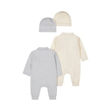 2-Pack Baby Bodysuit Long Sleeve + Hat — Light Blue