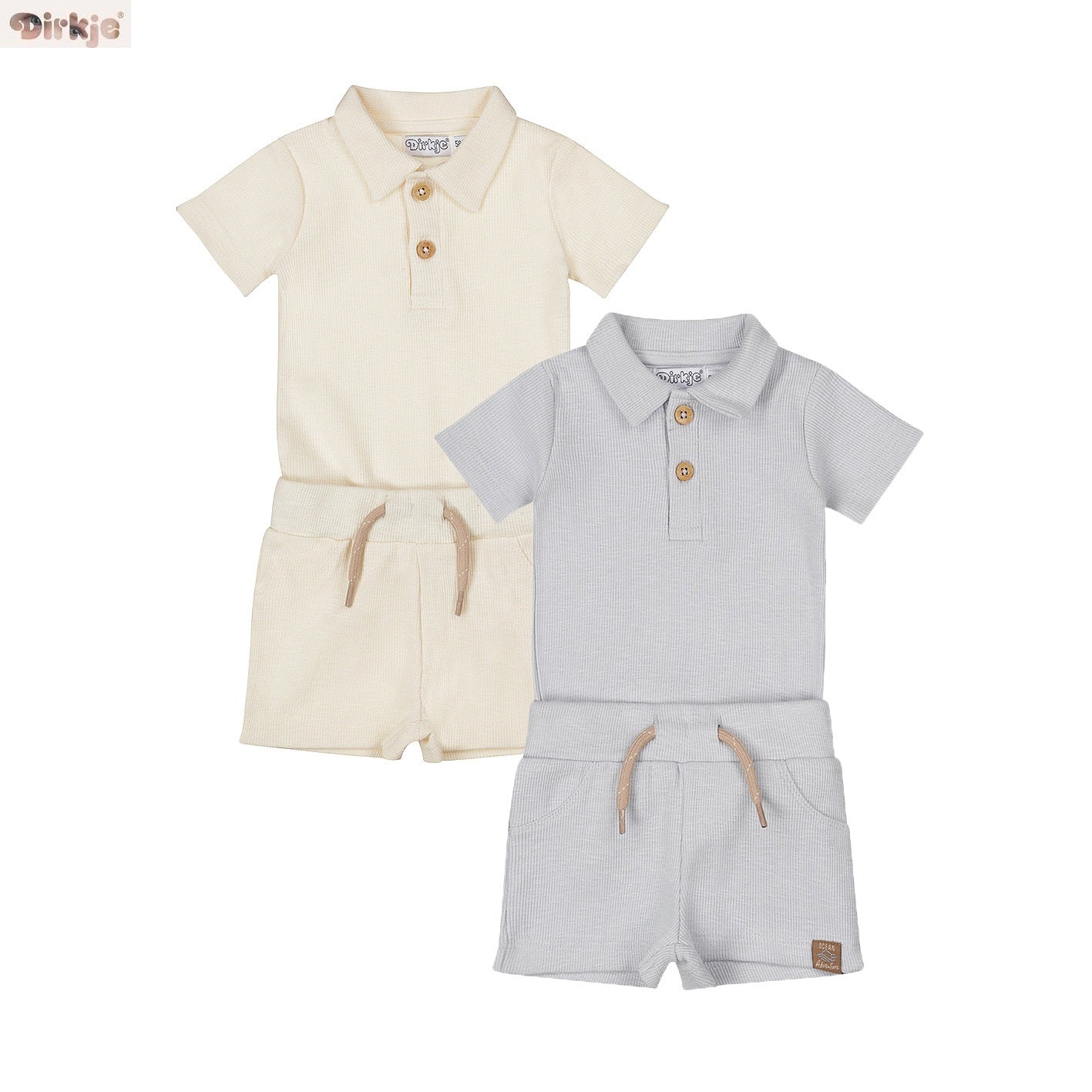 2-Pack Baby Bodysuit Set Short Sleeve — Light Blue