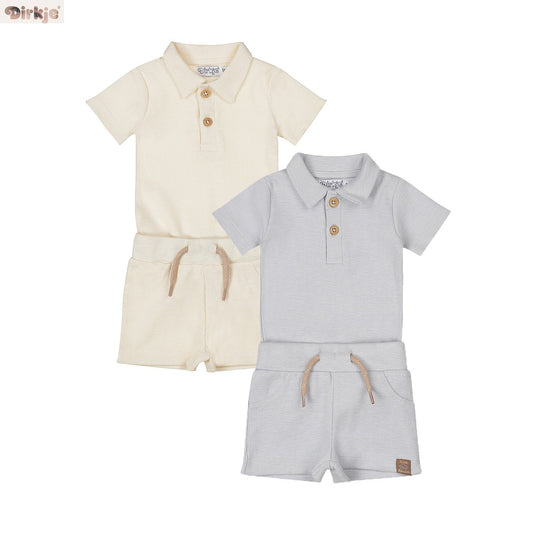 2-Pack Baby Bodysuit Set Short Sleeve — Light Blue