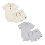 2-Pack Baby Bodysuit Set Short Sleeve — Light Blue
