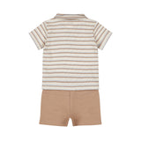 2-Piece Baby Bodysuit Set Short Sleeve — Brown