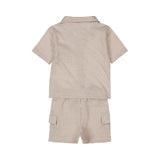 Kids 2-Piece Set Short Sleeve — Brown