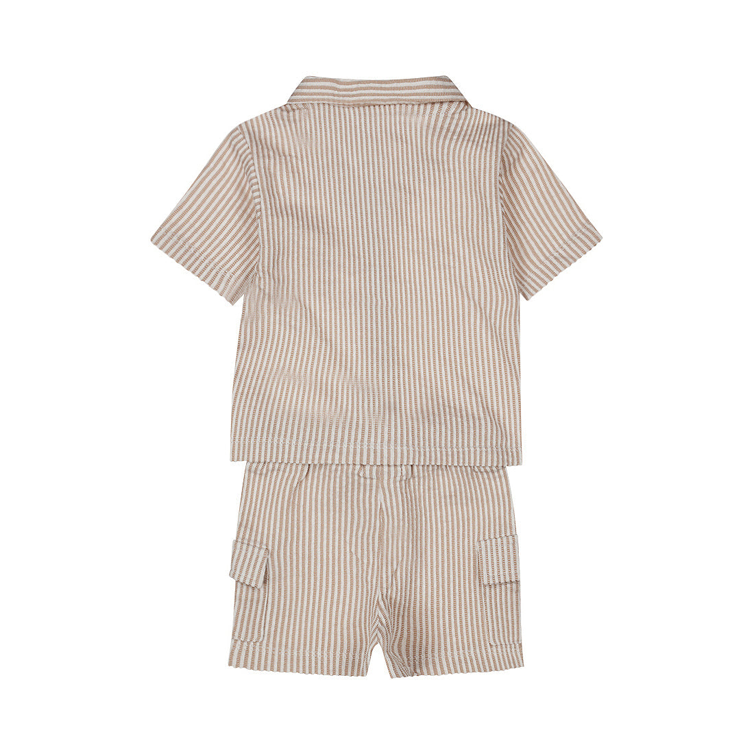 Kids 2-Piece Set Short Sleeve — Brown