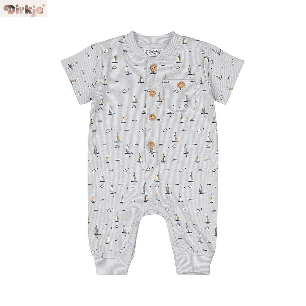 Baby Bodysuit Short Sleeve — Light Blue
