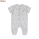 Baby Bodysuit Short Sleeve — Light Blue