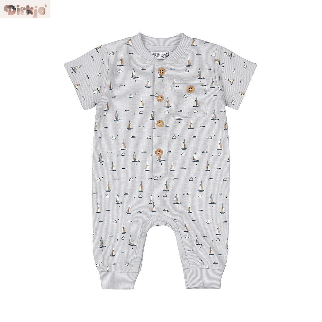 Baby Bodysuit Short Sleeve — Light Blue