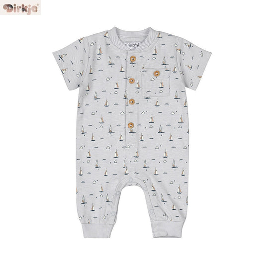 Baby Bodysuit Short Sleeve — Light Blue