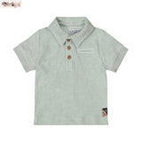 Kids Short-Sleeve Polo Shirt — Faded Green
