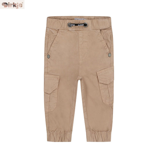 Kids Loose Fit Trousers — Brown