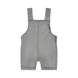 Kids Knitted Denim Dungaree — Grey Jeans