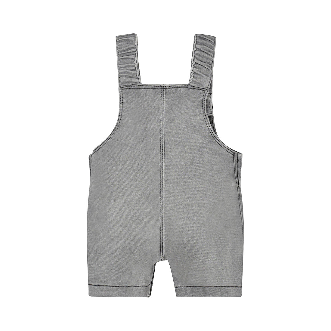 Kids Knitted Denim Dungaree — Grey Jeans