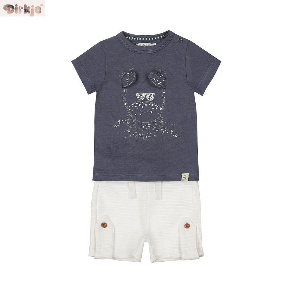 2-Piece Baby Bodysuit Set Short Sleeve — Navy