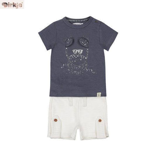 2-Piece Baby Bodysuit Set Short Sleeve — Navy