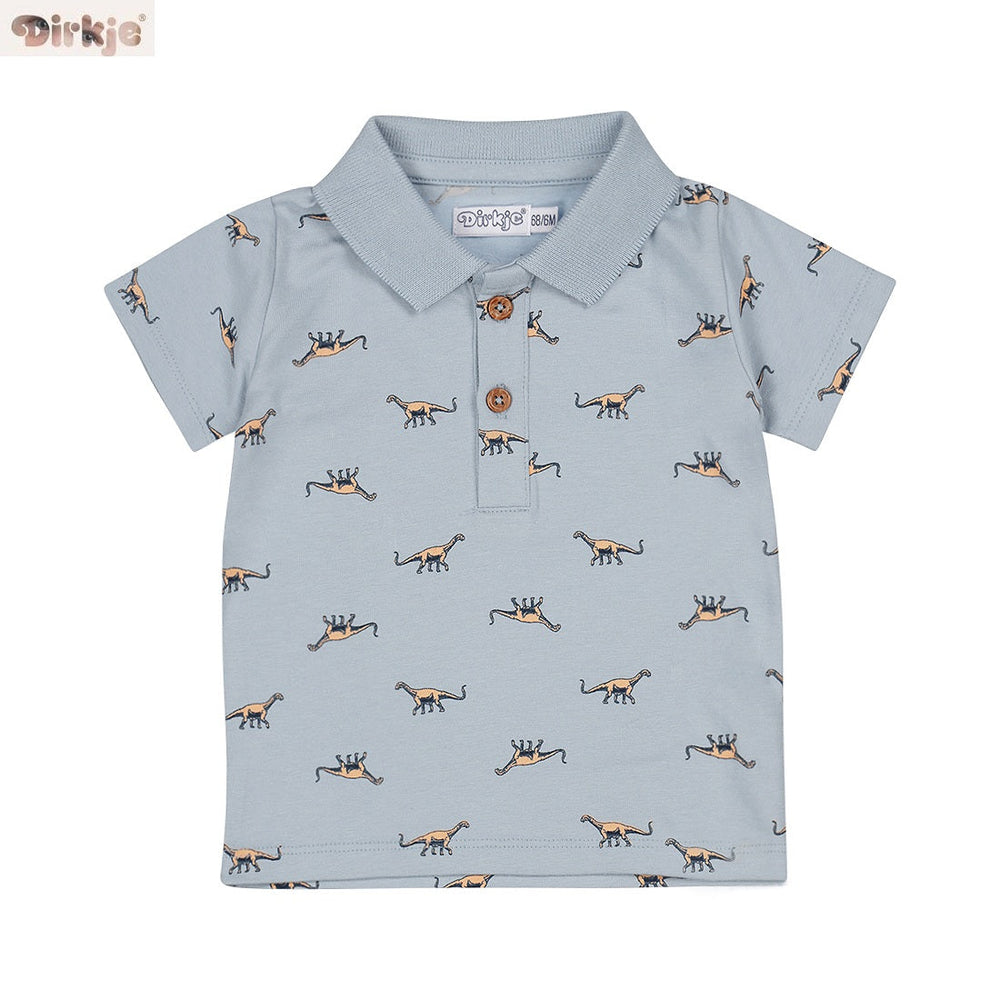 Kids Short-Sleeve Polo Shirt — Light Blue