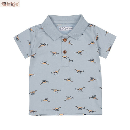Kids Short-Sleeve Polo Shirt — Light Blue