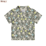 Boys Short Sleeve Blouse — Dusty Green