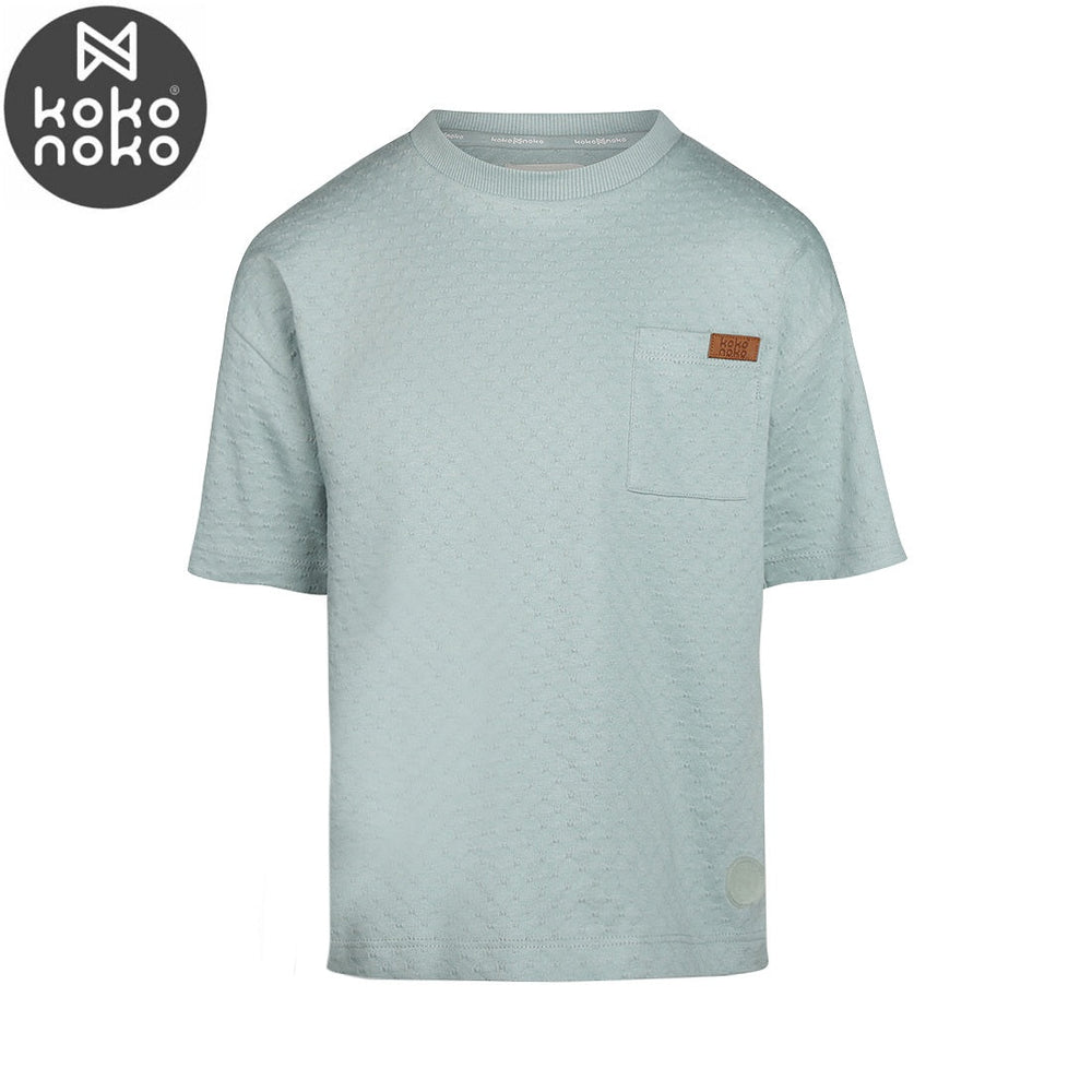 Kids Loose Fit Dropped Shoulder T-Shirt – Light Blue