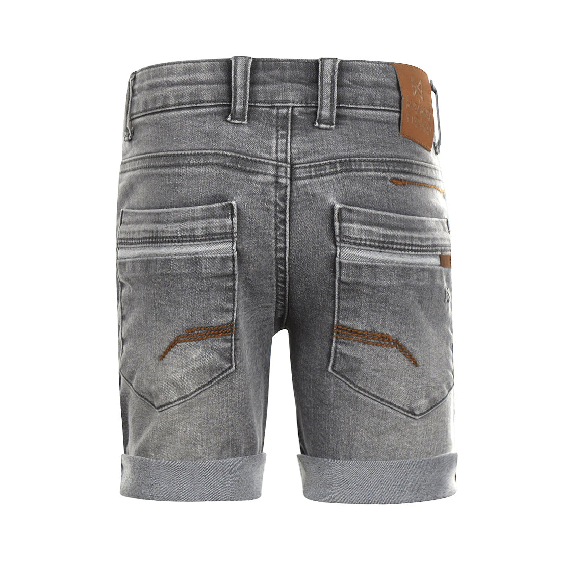 Kids Loose Fit Denim Shorts – Grey