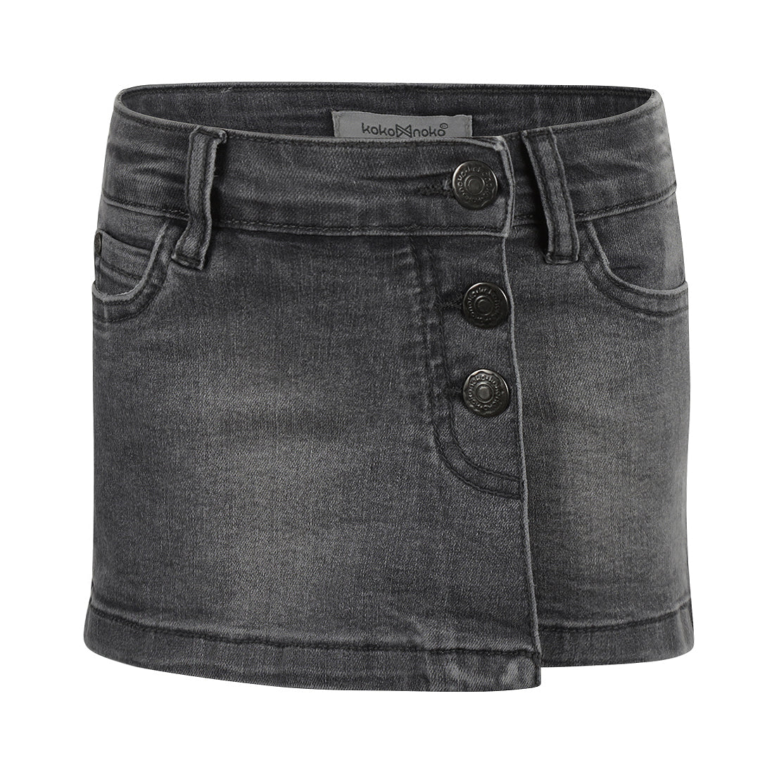 Kids Grey Denim Skort