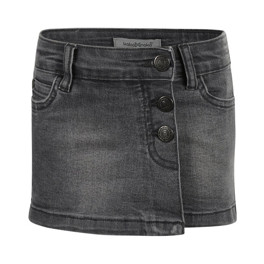 Kids Grey Denim Skort