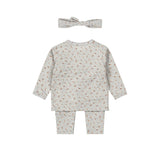 Baby Girl 2-Piece Babysuit + Headband – Faded Blue | Organic Cotton