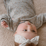 Baby Girl 2-Piece Babysuit + Headband – Faded Blue | Organic Cotton