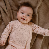 Baby Girl 1-Piece Babysuit + Booties – Light Dusty Pink | Organic Cotton