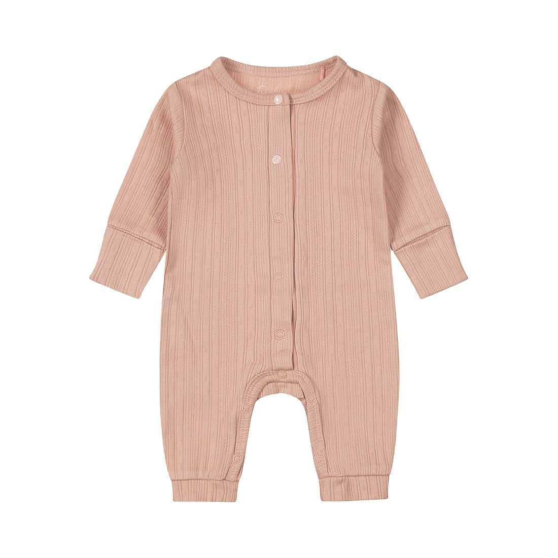 Baby Girl 1-Piece Babysuit – Dusty Pink | Organic Cotton