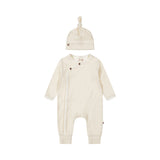 Baby 1-Piece Babysuit + Hat – Off White | Organic Cotton