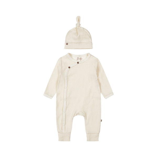 Baby 1-Piece Babysuit + Hat – Off White | Organic Cotton by Dirkje