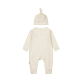 Baby 1-Piece Babysuit + Hat – Off White | Organic Cotton
