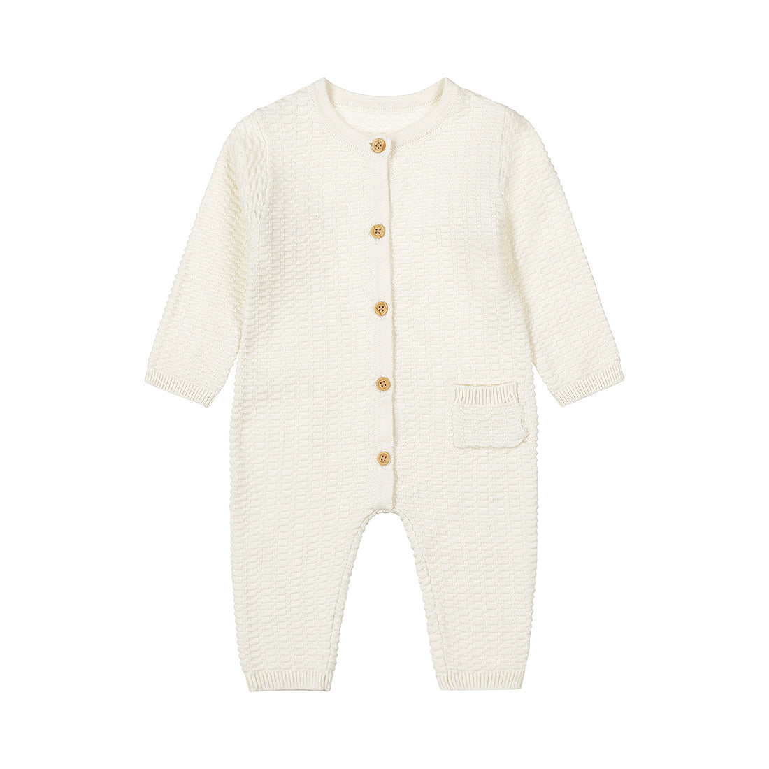 Baby 1-Piece Babysuit – Off White | Organic Cotton