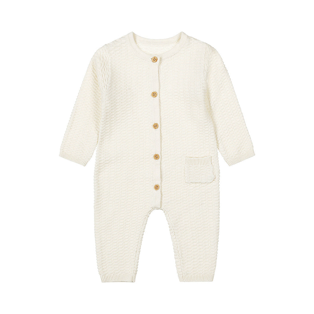 Baby 1-Piece Babysuit – Off White | Organic Cotton
