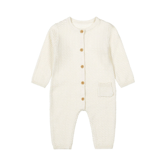 Baby 1-Piece Babysuit – Off White | Organic Cotton