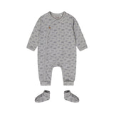 Baby 1-Piece Babysuit + Booties – Light Faded Blue | Organic Cotton