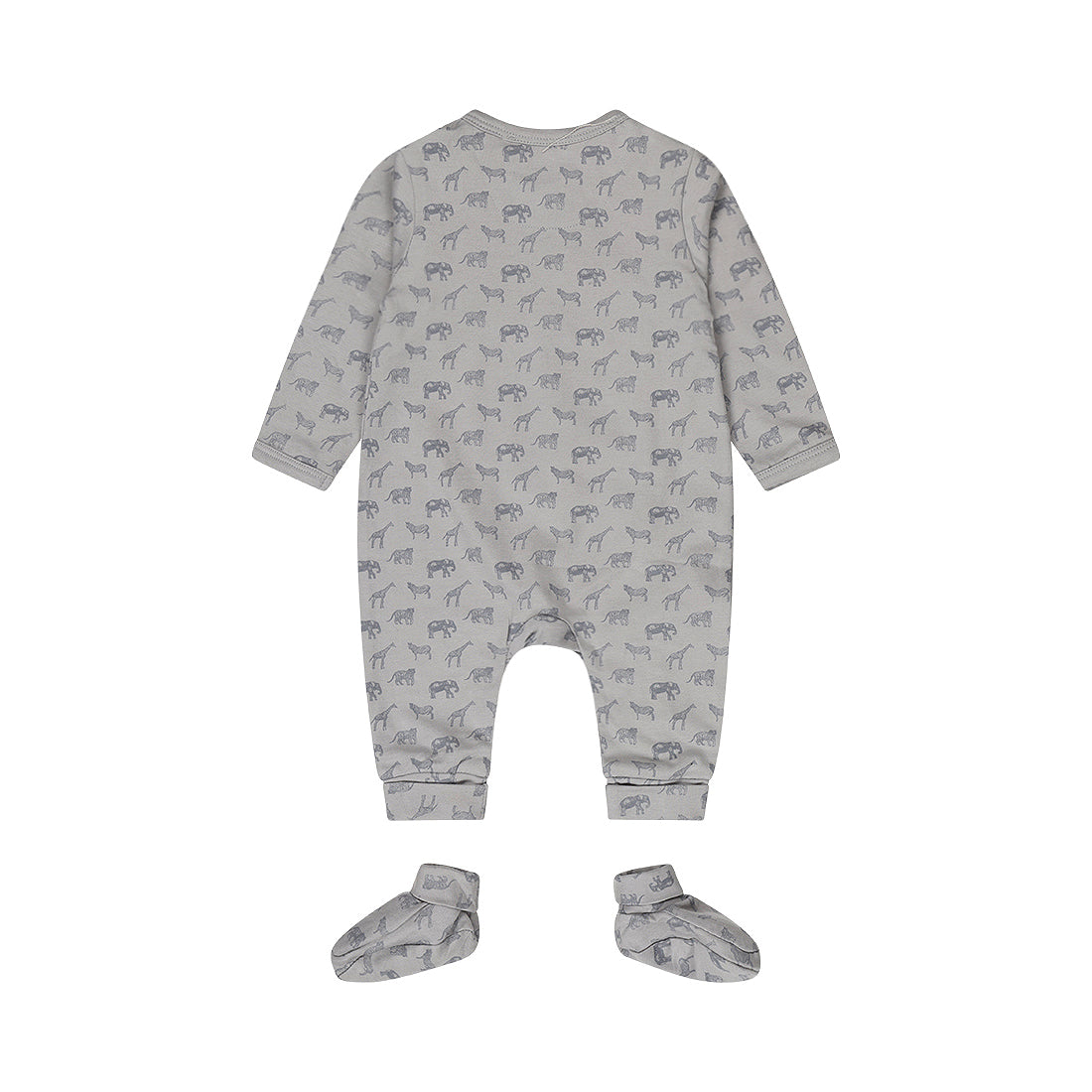Baby 1-Piece Babysuit + Booties – Light Faded Blue | Organic Cotton