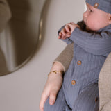 Baby 1-Piece Babysuit + Hat – Faded Blue | Organic Cotton