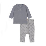 Baby 2-Piece Babysuit High Waist – Faded Blue | Organic Cotton