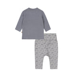 Baby 2-Piece Babysuit High Waist – Faded Blue | Organic Cotton