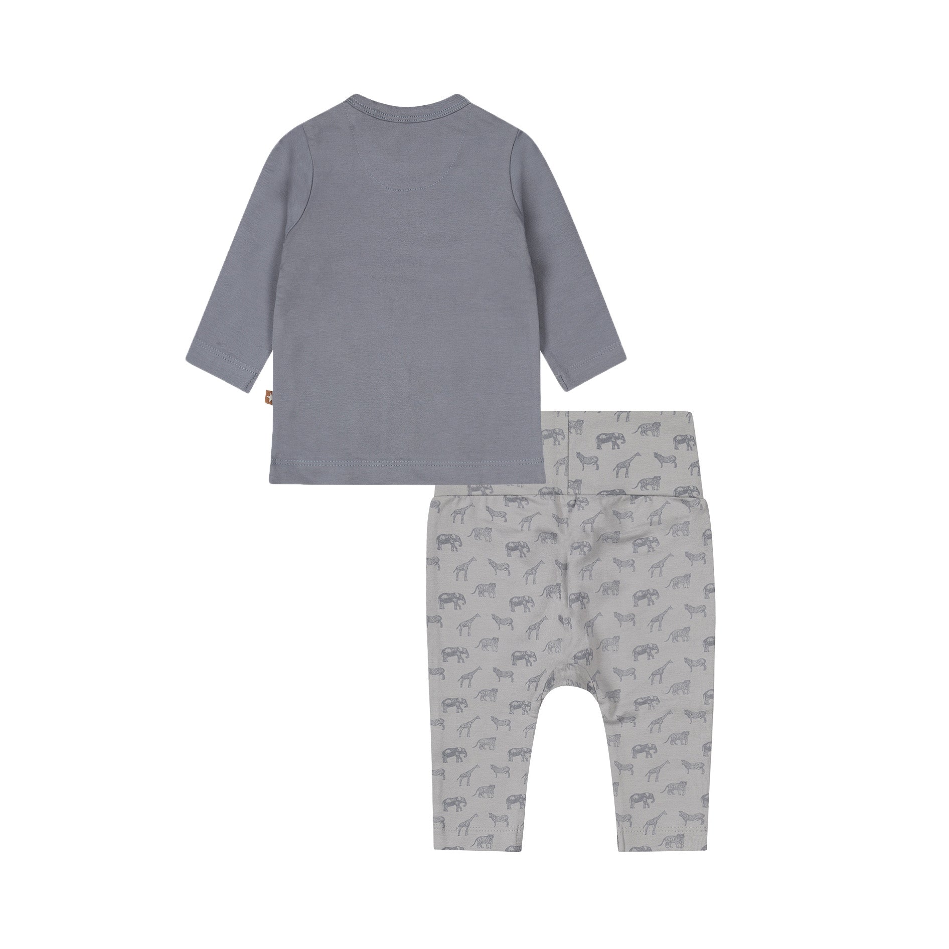 Baby 2-Piece Babysuit High Waist – Faded Blue | Organic Cotton