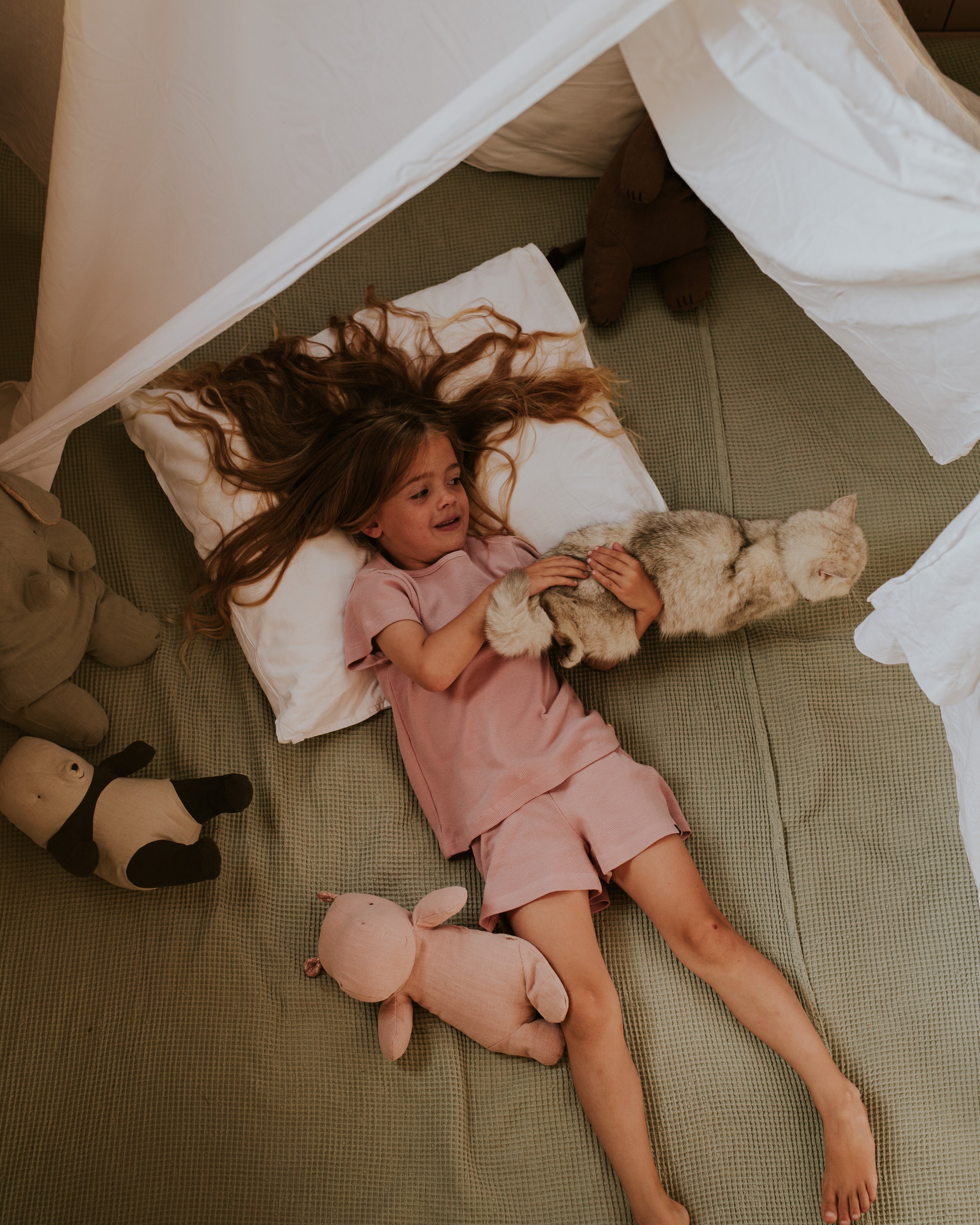 Girls Pyjamas Short Set – Dusty Pink