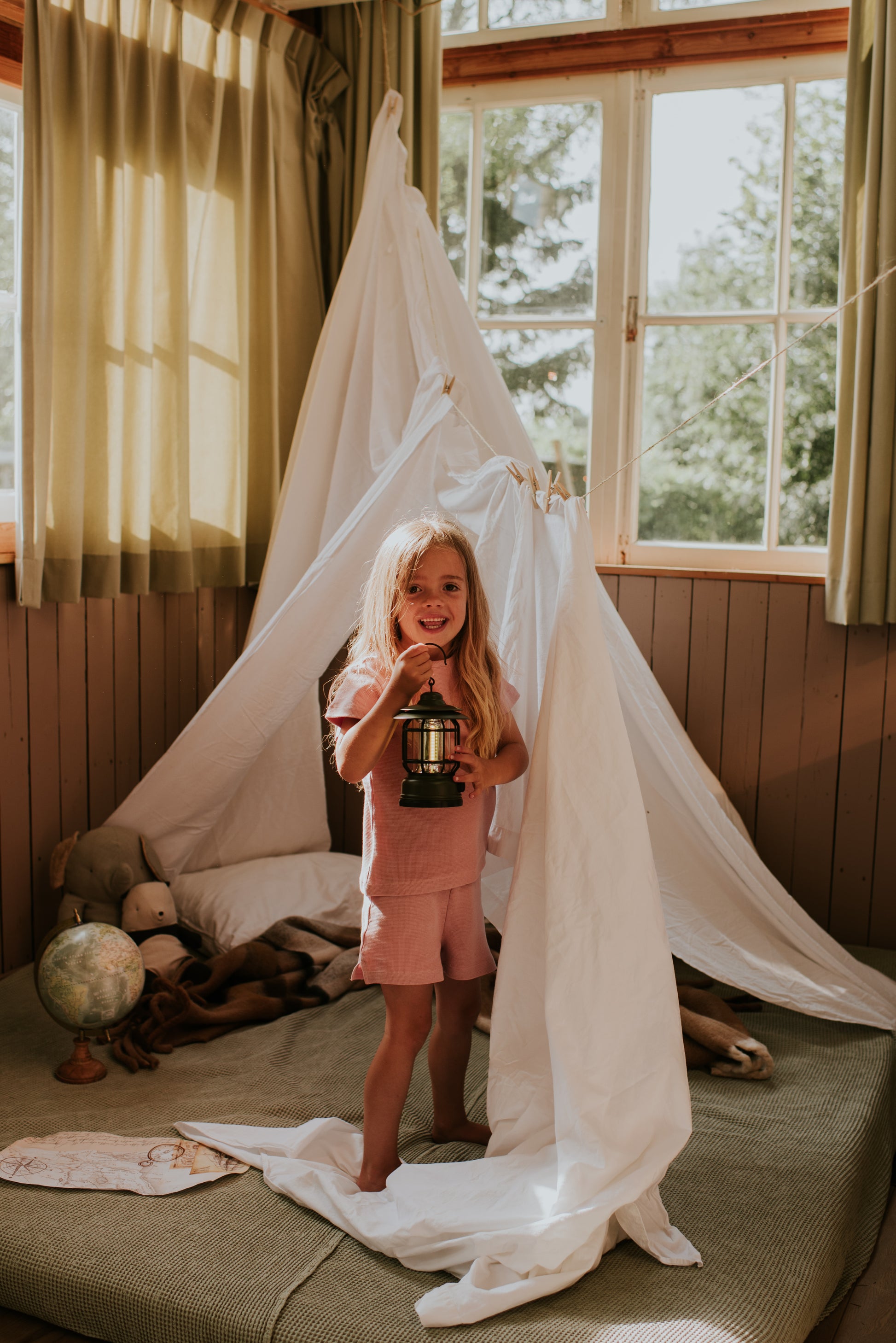 Girls Pyjamas Short Set – Dusty Pink