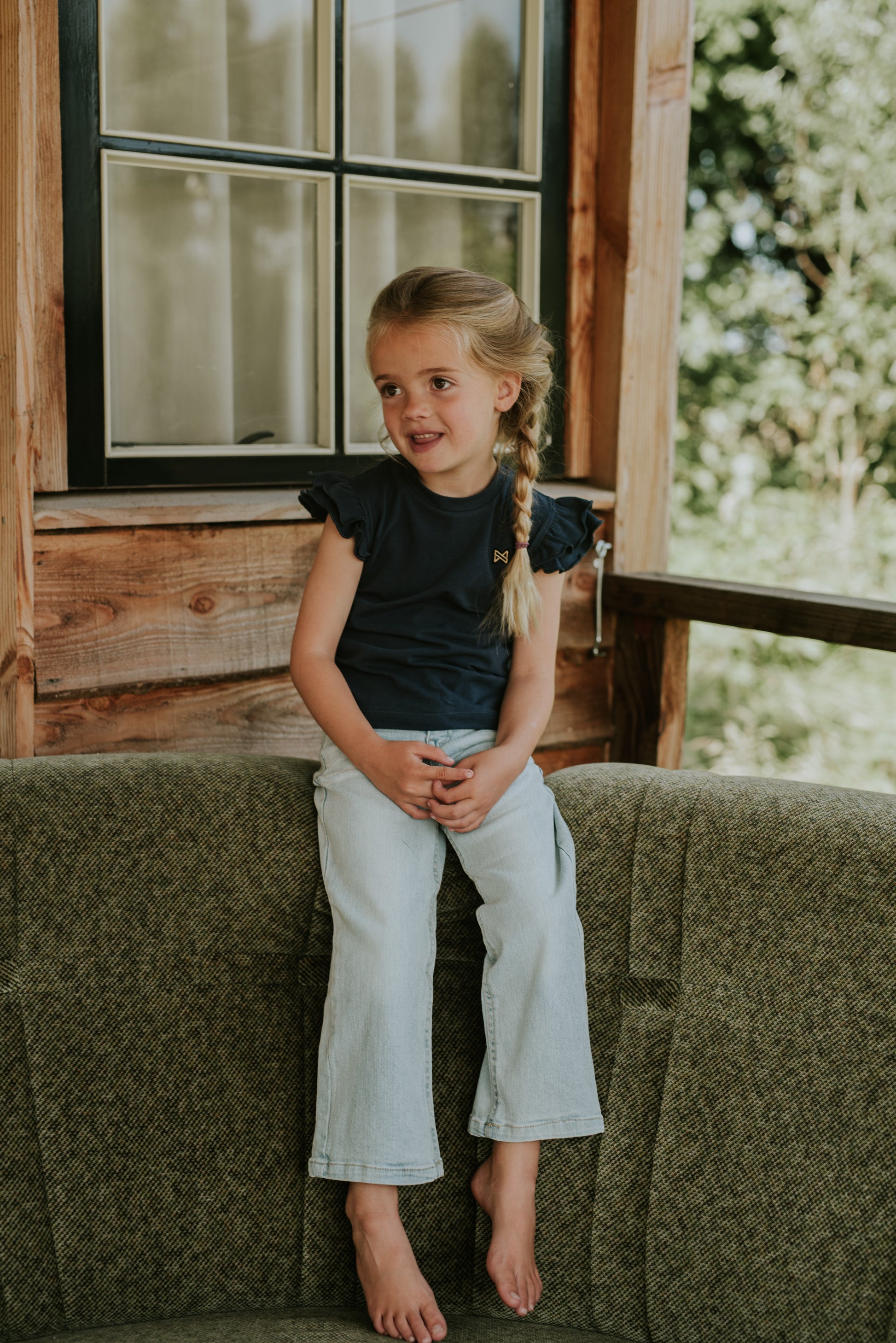 Kids Wide Leg Jeans – Blue