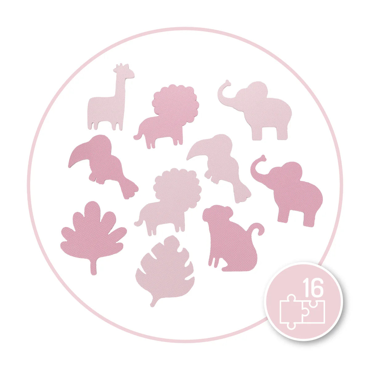 MoMi ZAWI Puzzle mat pink (150x150 cm)