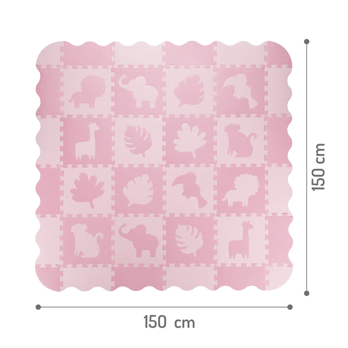MoMi ZAWI Puzzle mat pink (150x150 cm)