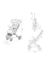 MoMi ESTELLE LIGHT PLUS stroller BLACK