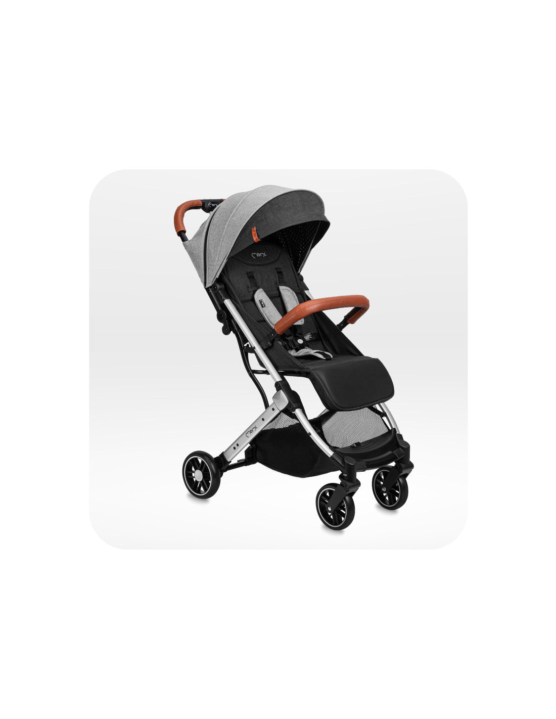MoMi ESTELLE LIGHT stroller black-silver