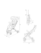 MoMi ESTELLE LIGHT stroller black-silver